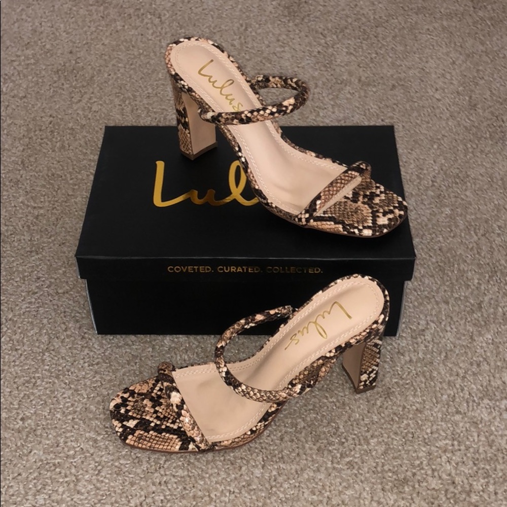 Lulus brand new snakeskin heels